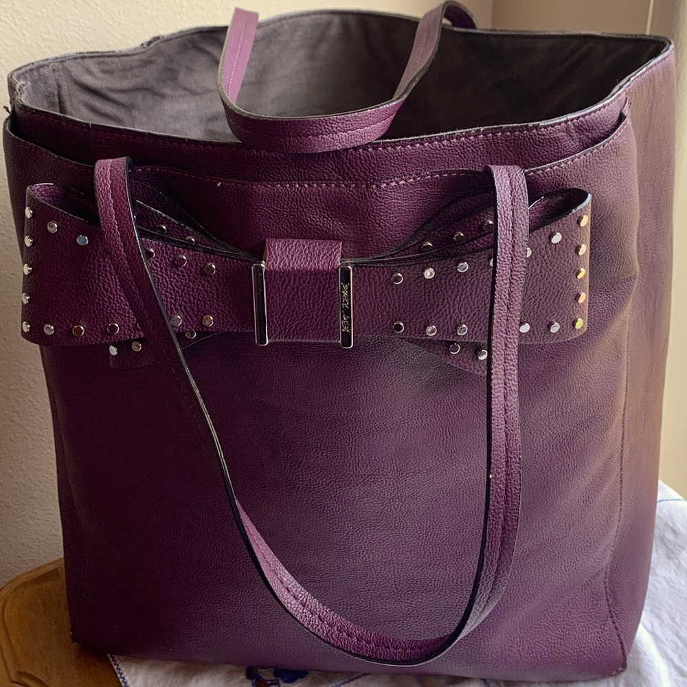Betsey Johnson bag. Deep plum. Roomy, sturdy, quality details. 19”W 15”L 6”D